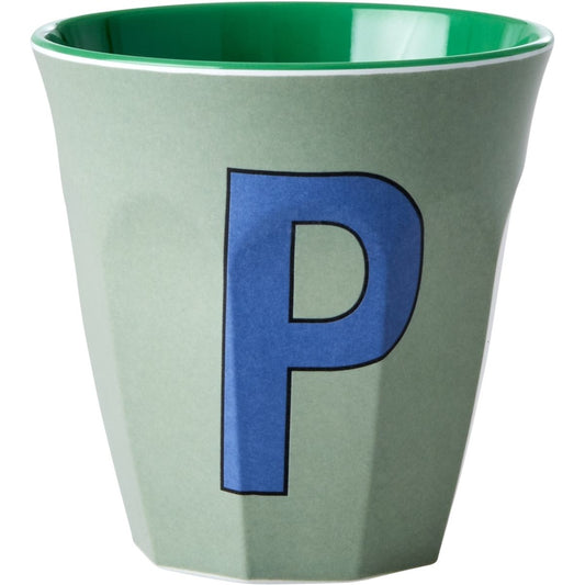 rice Melamin Buchstabenbecher - Khaki - P