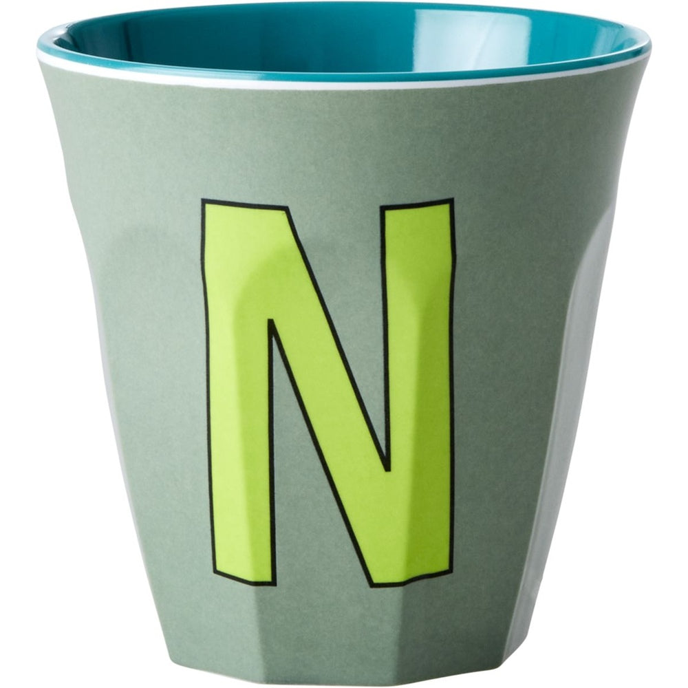 rice Melamin Buchstabenbecher - Khaki - N