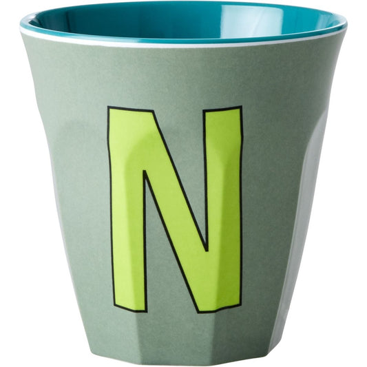 rice Melamin Buchstabenbecher - Khaki - N