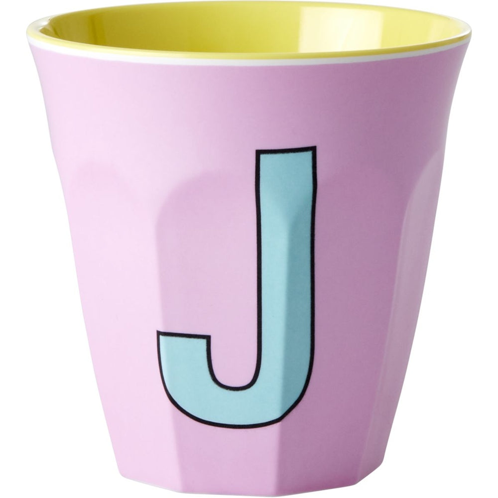 rice Melamin Buchstabenbecher - Pink - J