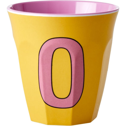 rice Melamin Buchstabenbecher - Gelb - O