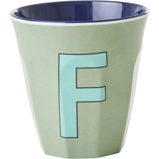 rice Melamin Buchstabenbecher - Khaki - F