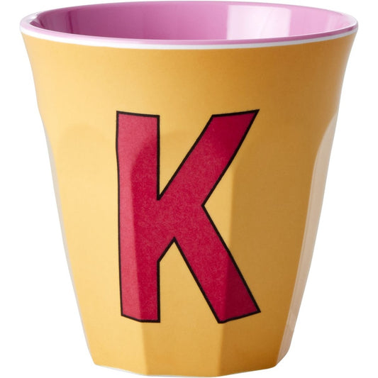 rice Melamin Buchstabenbecher - Apricot - K