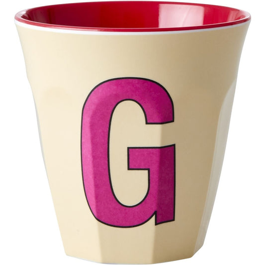 rice Melamin Buchstabenbecher - Gelb - G
