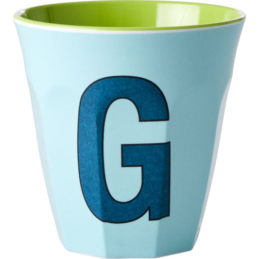 rice Melamin Buchstabenbecher - Mint - G