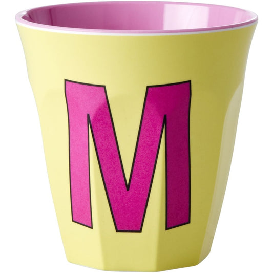 rice Melamin Buchstabenbecher - Gelb - M