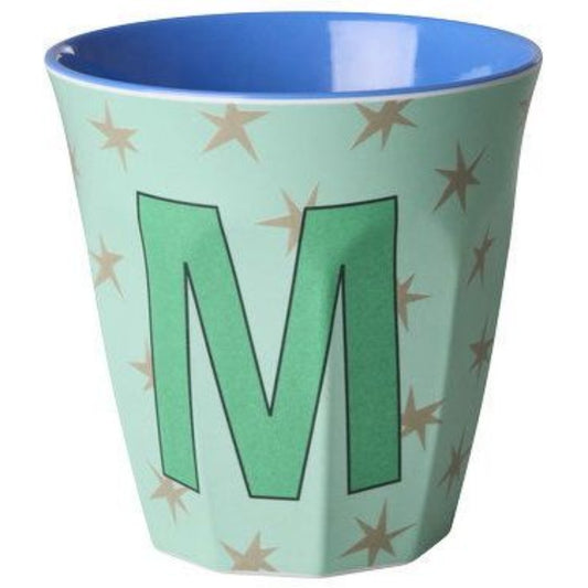 rice Melamin Buchstabenbecher - Grün - M - Stars