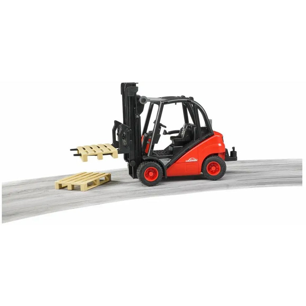 bruder Gabelstapler Linde H30D mit Zubehör rot/schwarz 1:16