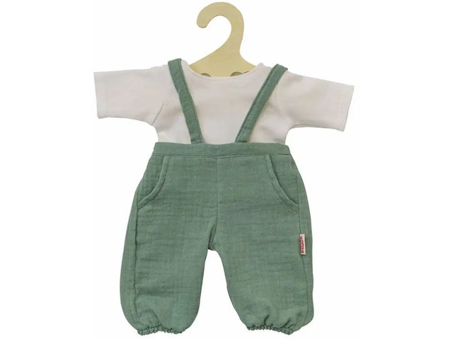 Latzhose mit T-Shirt salbeigrün 35-45cm