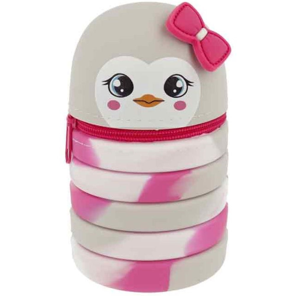 Pop up Mäppchen Cutie Pinguin grau