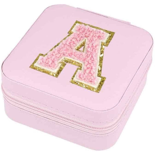 Schmuckbox Buchstabe A rosa