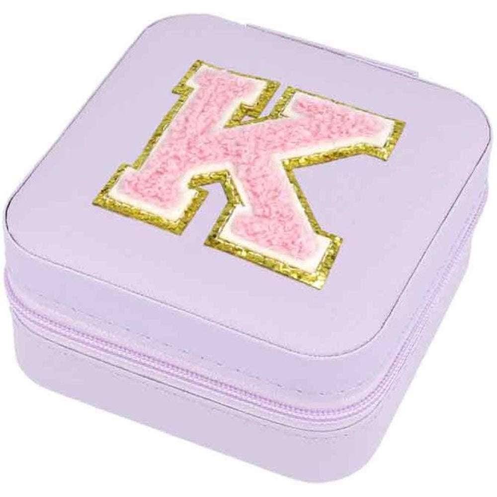 Schmuckbox Buchstabe K lila