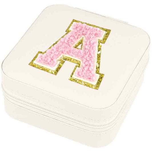 Schmuckbox Buchstabe A beige
