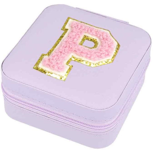 Schmuckbox Buchstabe P lila
