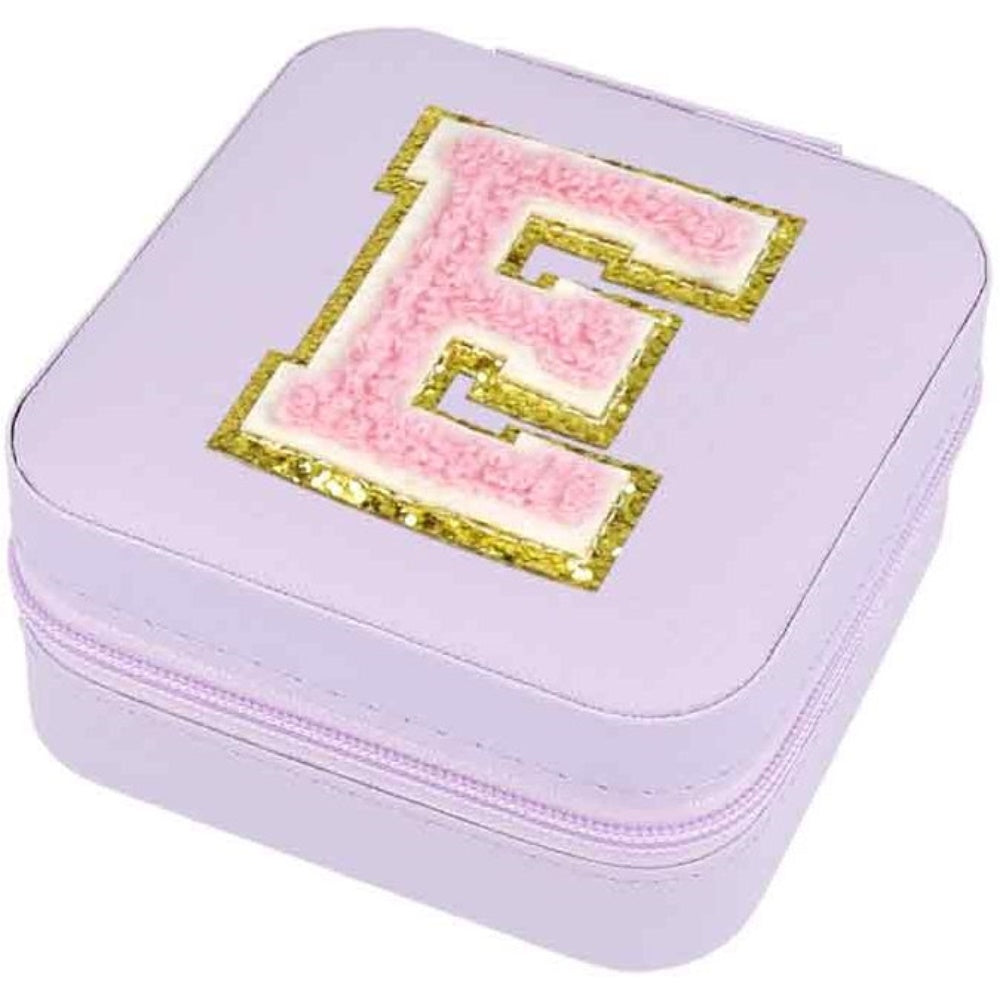 Schmuckbox Buchstabe E lila