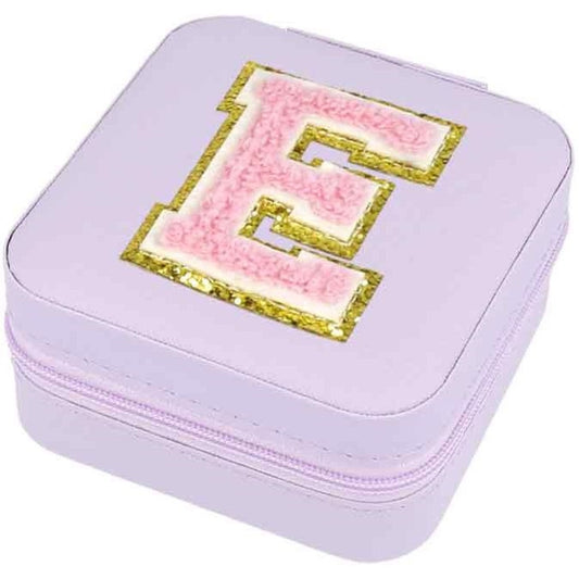 Schmuckbox Buchstabe E lila