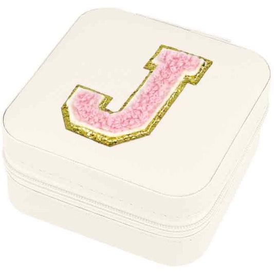 Schmuckbox Buchstabe J beige