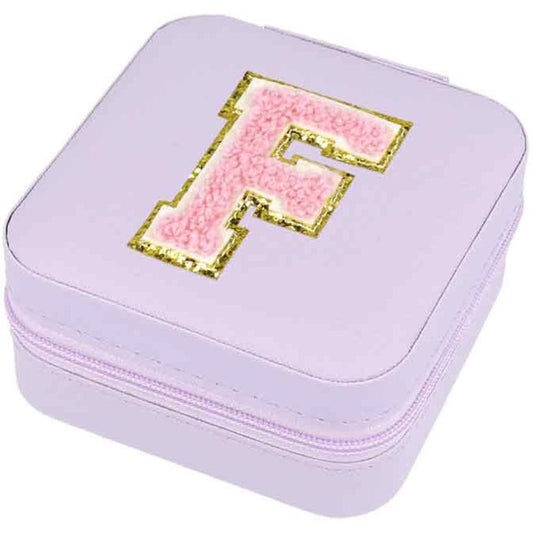 Schmuckbox Buchstabe F lila