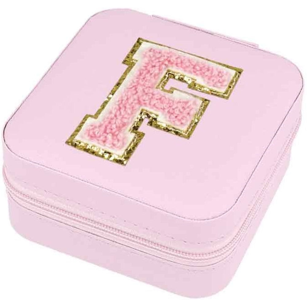 Schmuckbox Buchstabe F rosa