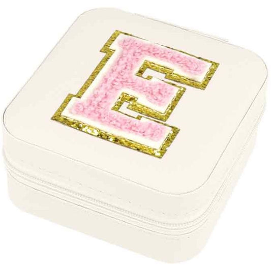 Schmuckbox Buchstabe E beige