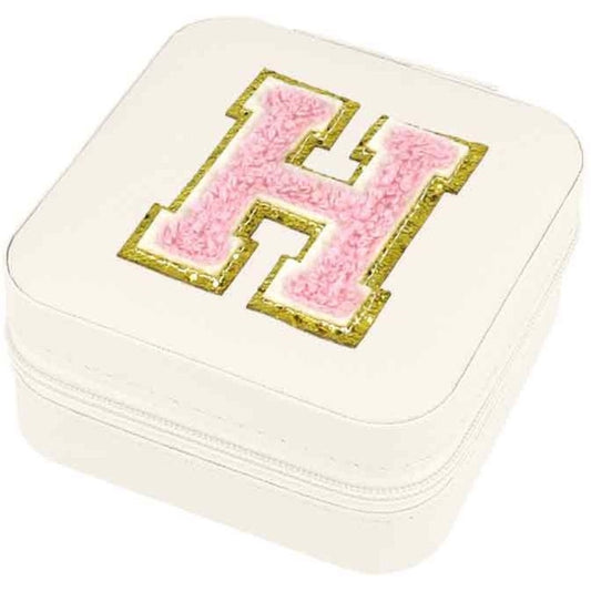 Schmuckbox Buchstabe H beige