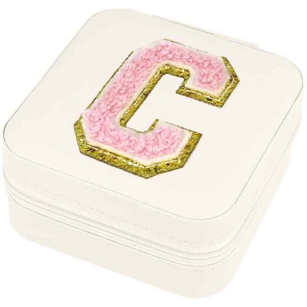 Schmuckbox Buchstabe C beige