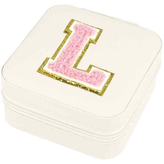 Schmuckbox Buchstabe L beige