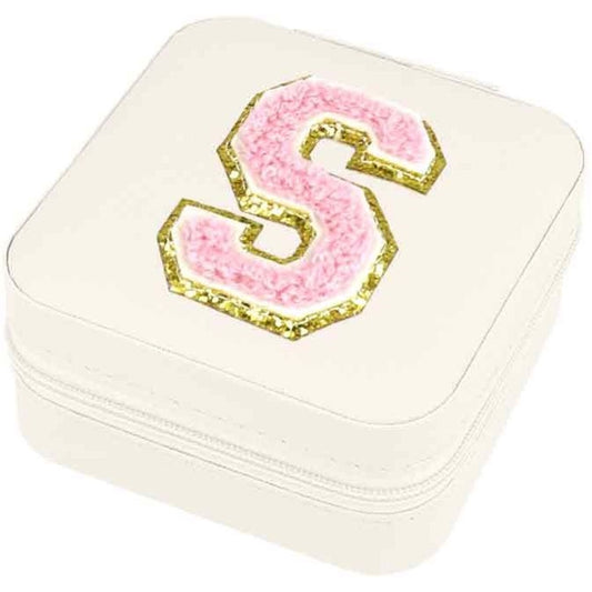 Schmuckbox Buchstabe S beige