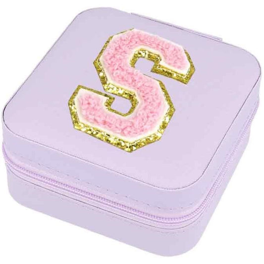 Schmuckbox Buchstabe S lila