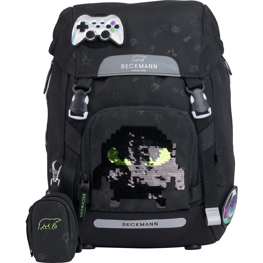 Beckmann Classic 22L Schulrucksack-Set 6tlg Pixel