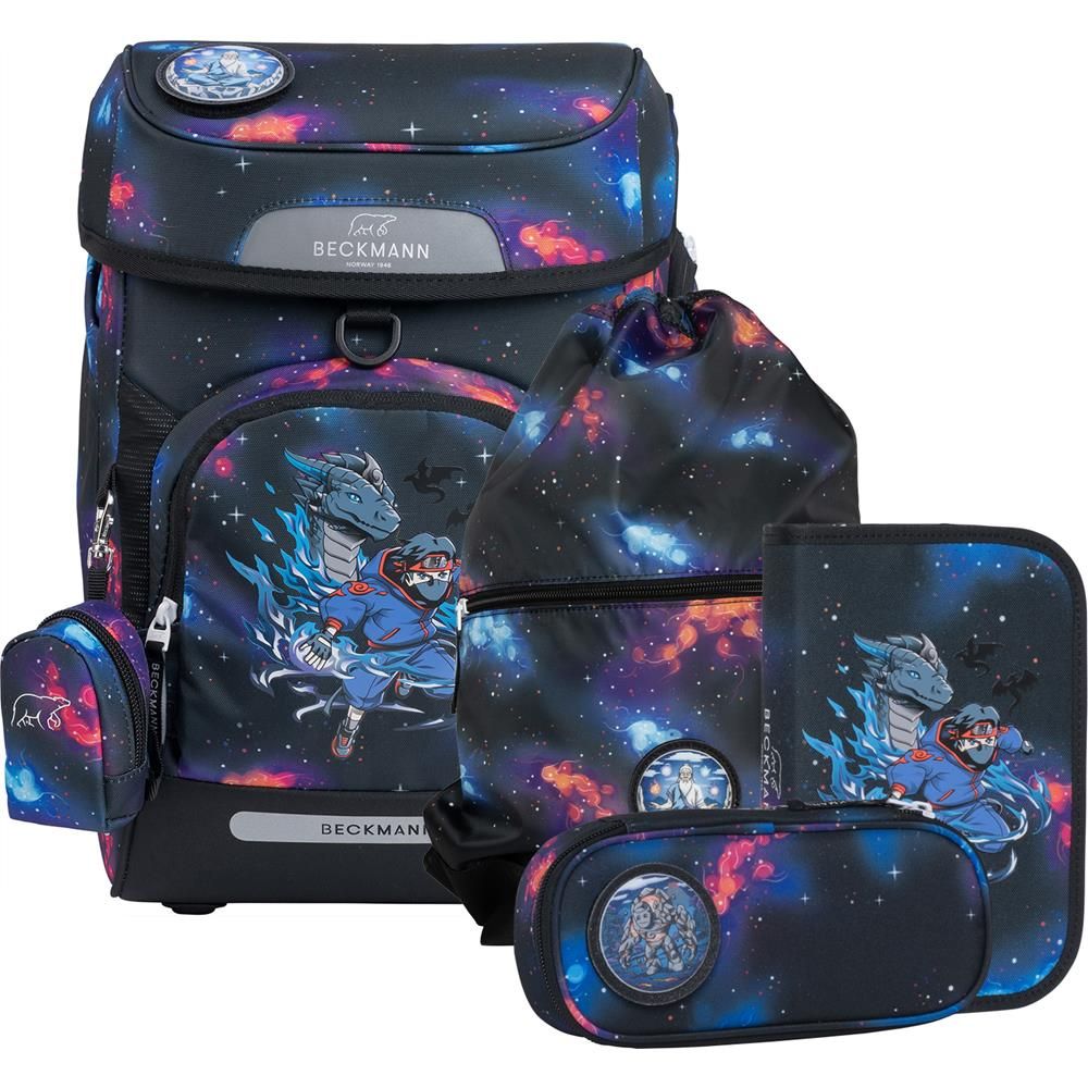 Beckmann Plus Air Schulranzen-Set 6tlg Ninja Elements