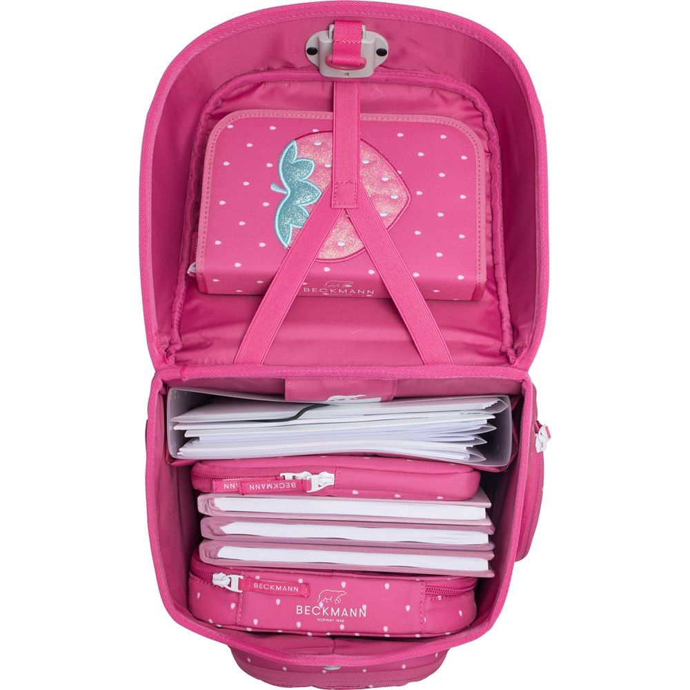 Beckmann Plus Air Schulranzen-Set 6tlg Strawberry
