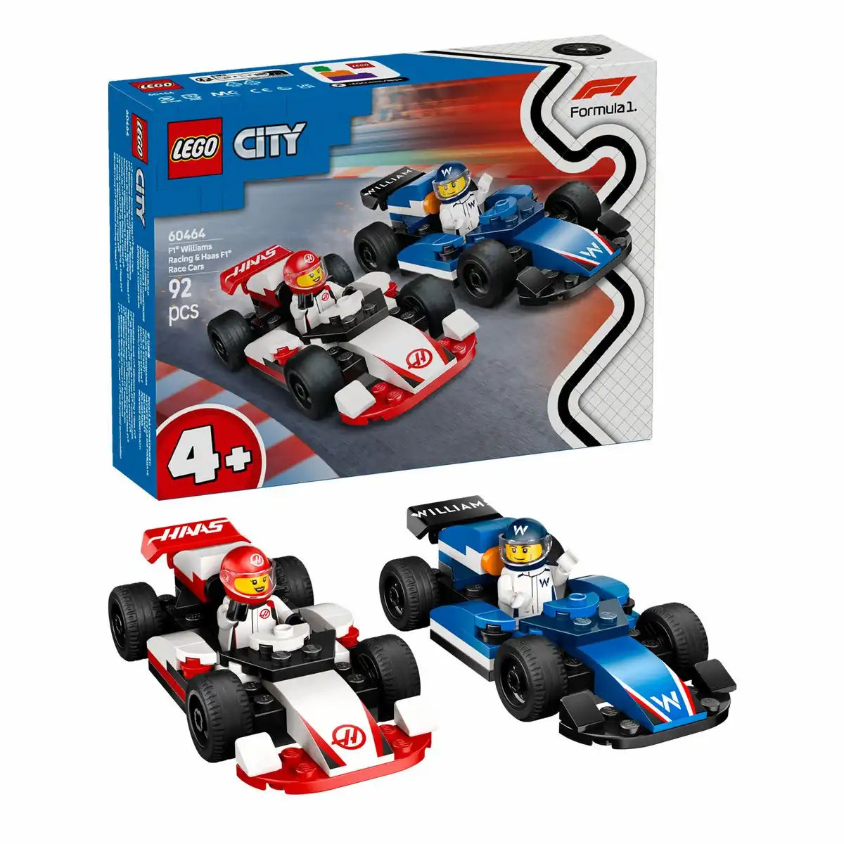LEGO CITY F1 Williams Racing und Haas F1 Rennautos
