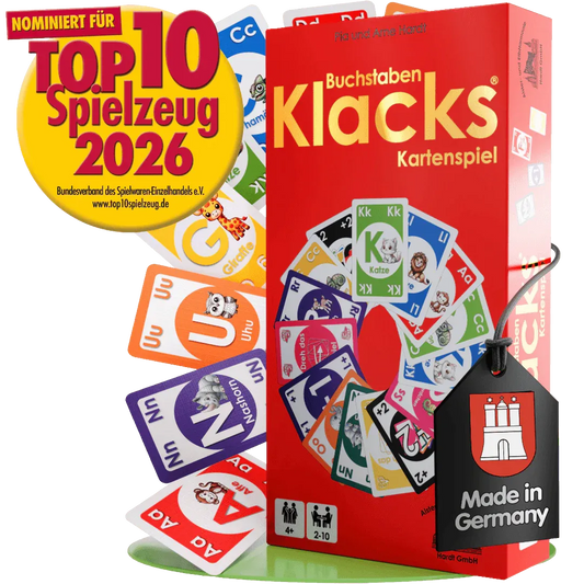 Kartenspiel Buchstaben Klacks – Das ABC-Mau-Mau mit Buchstaben & Tieren