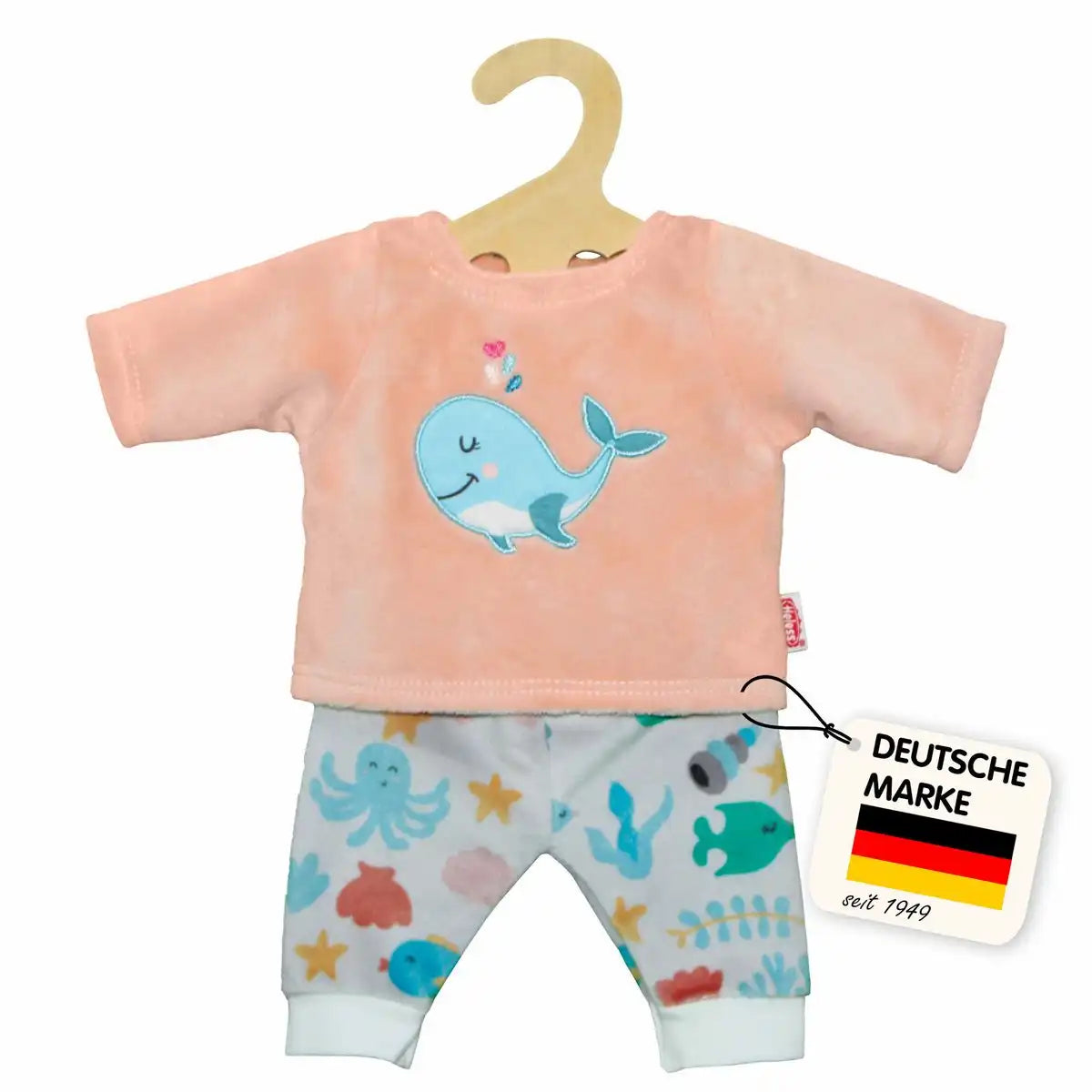 Flauschiger Pyjama Wal Bobby Größe 28-35cm