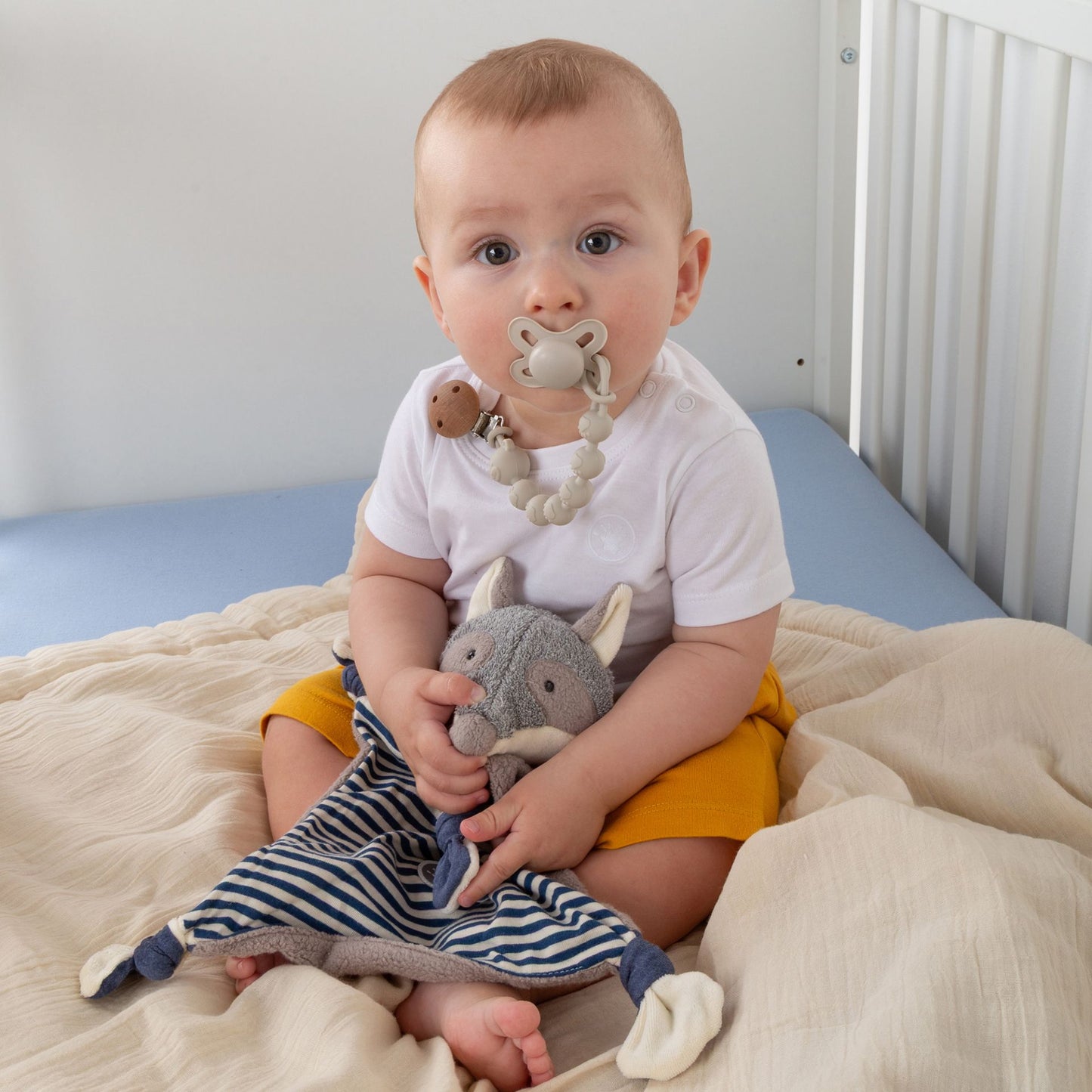 Sigikid Baby Schnuffeltuch Waschbär aus Baumwoll-Schlingenware