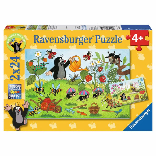 Ravensburger Puzzle 2 X 24 Teile Der Maulwurf im Garten