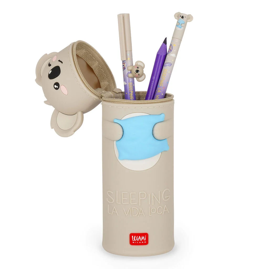 Legami 2-in-1-Federmäppchen aus Silikon Koala „Sleeping la Vida Loca“ - Kawaii