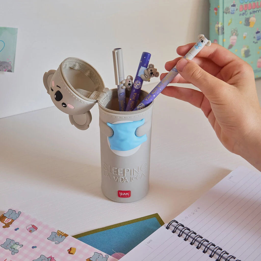 Legami 2-in-1-Federmäppchen aus Silikon Koala „Sleeping la Vida Loca“ - Kawaii